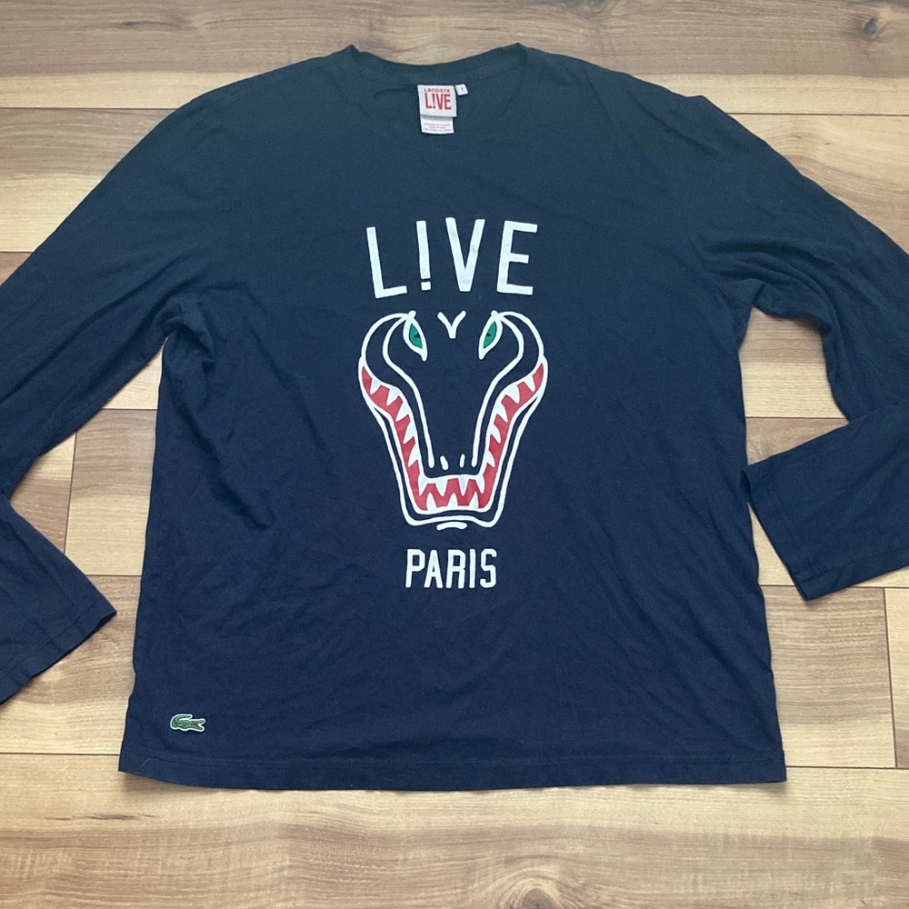 Lacoste Live Alligator Print Long Sleeve T-Shirt